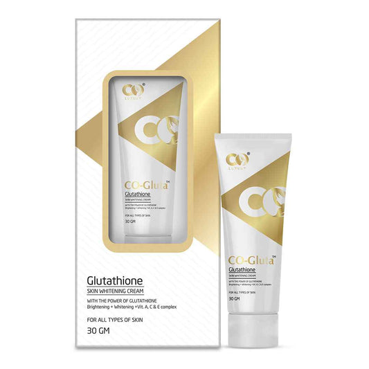 CO Luxury Glutathione Cream for skin lightening with Kojic Acid, Vitamin A, C & E (30 g)