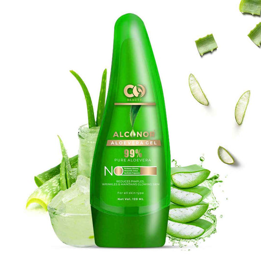 Co Beauty Alconor Natural Aloevera Gel With Glycerine ( 99% Aloevera) Pack Of 2