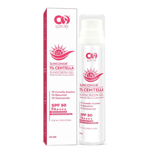 Co Luxury Centella 1% Sunscreen SPF PA 50++++| Anti-Wrinkle| Fade dark spots| Minimize Pores