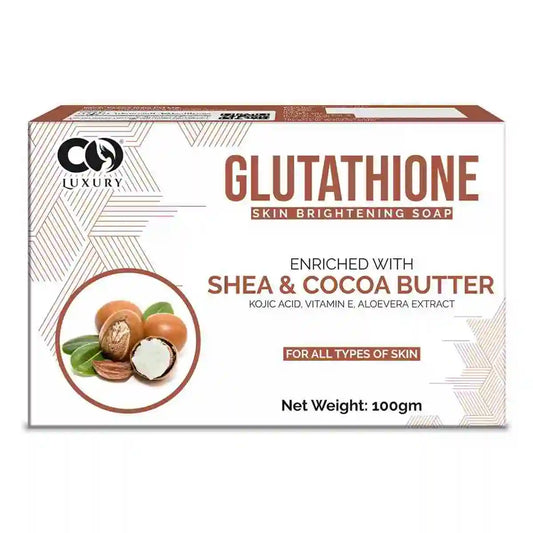Luxury Glutathione Shea & Cocoa Butter Skin Brightening Soap | Kojic Acid Pack of 2