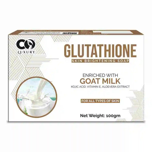 Co Luxury Glutathione Goat Milk Skin Brightening Soap | Kojic Acid,Aloevera Extract (100 g) Pack of 2