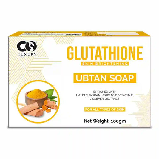 Luxury Glutathione Ubtan Skin Brightening Soap | Haldi Chandan & Kojic Acid pack of 2