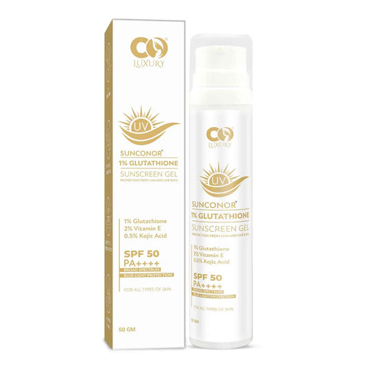 Co Luxury 1% Glutathione Sunscreen SPF 50 PA++++| Skin Brightening| Anti Ageing| Reduce PIgmentation