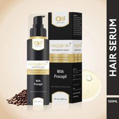 CO LUXURY Foligroin Hair Growth Serum with Procapil, AnaGain, Caffeine, Omega 3 & Rose Extracts - 100 ml