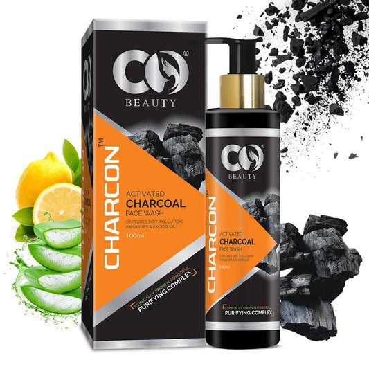Co-Beauty Charcoal Face Wash With Aloe Vera & Lemon Extracts