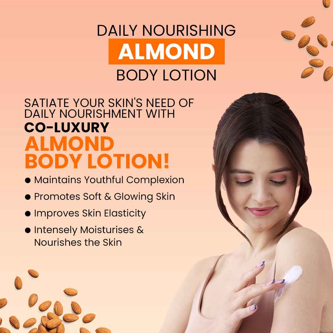 Co-Beauty Almond Body Lotion With Avacado Oil And Castor Oil