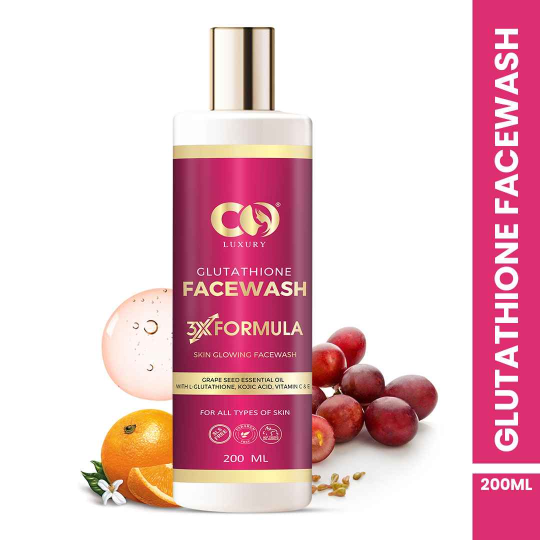 Co-Luxury Glutathione Face Wash With Kojic Acid Grapeseed Oil Vitamin C & E