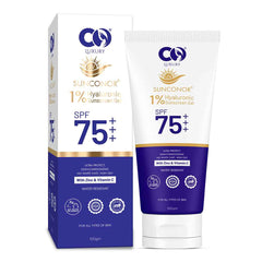 Co Luxury Water Resistant Sunscreen UVA & UVB Protection with Vitamin C & Zinc - SPF 75 PA+++  (100 g)