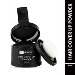 CO LUXURY  Hair Cover-Up Powder for Grey Roots & Bald Spots | Waterproof & Instant Use , Black
