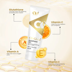 CO Luxury Glutathione Cream for skin lightening with Kojic Acid, Vitamin A, C & E (30 g)