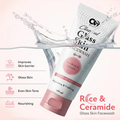 CO Beauty Glass Skin Facewash | Rice Water & Ceramide | Pack of 2