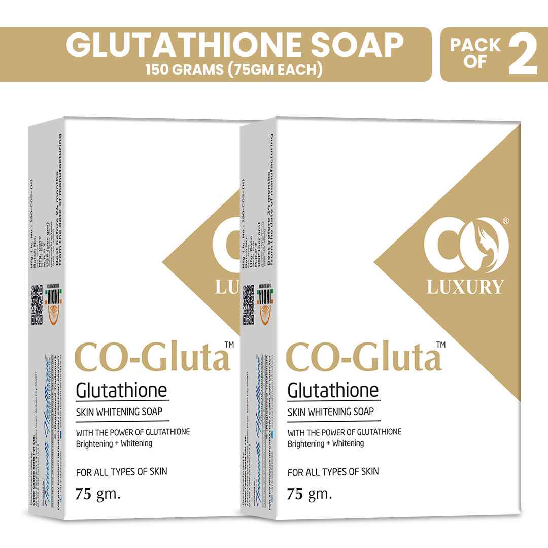 Co Luxury Glutathione Skin Whitening Soap with Kojic acid and Shea Butter- (Pack of 2)