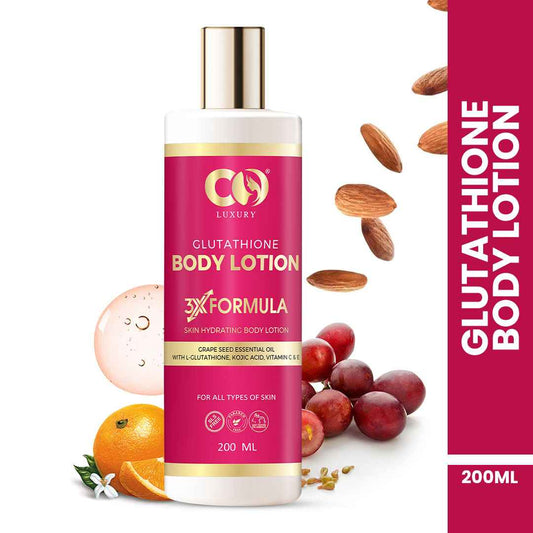 Co-Luxury Glutathione Hydrating Body Lotion with Kojic Acid & Grapeseed Essential Oil For All Skin Types