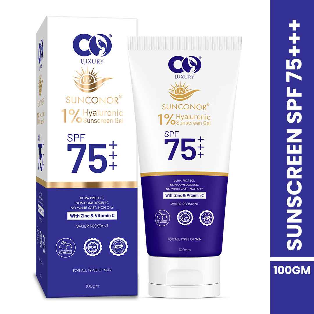 Co Luxury Water Resistant Sunscreen UVA & UVB Protection with Vitamin C & Zinc - SPF 75 PA+++  (100 g)
