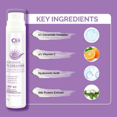 Co Luxury 1%Ceramide Sunscreen SPF 50 PA ++++| Retain Moisture| Improve Skin Barrier| Lighten Dark spot