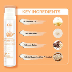 Co Luxury 95% Mineral Sunscreen SPF 50 PA++++| Anti Bacterial | Boost Skin Hydration