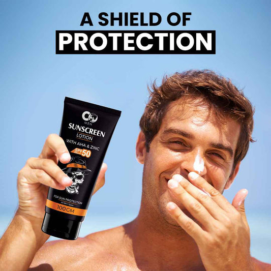 Co Men Sunscreen Lotion With AHA& Zinc SPF 50