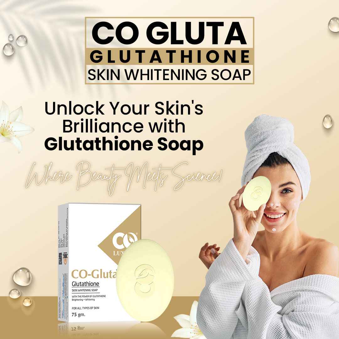Co Luxury Glutathione Skin Whitening Soap with Kojic acid and Shea Butter- (Pack of 2)