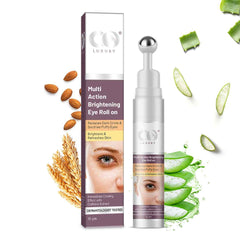 Co Luxury Multi Action Brightening Under Eye Roll On For Dark Circles Puffiness, Fine Lines & Wrinkles