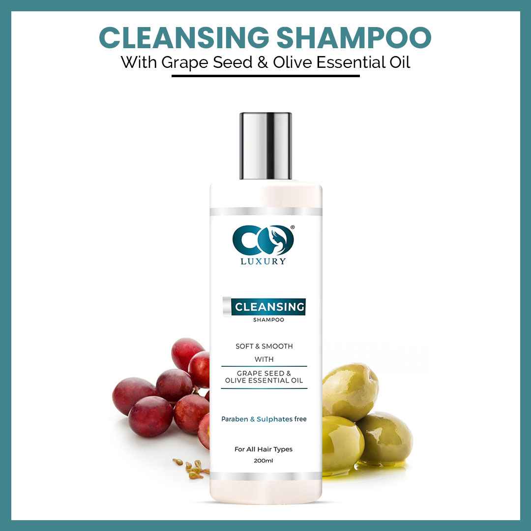 Co-Luxury Cleansing Shampoo with Grapeseed & Olive Essential Oil (For All Hair Types)