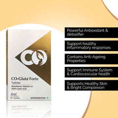 Co Luxury Glutathione Tablet with Vitamin C & Alpha Lipoic Acid | 10 Tablets