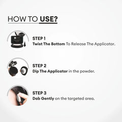 CO LUXURY  Hair Cover-Up Powder for Grey Roots & Bald Spots | Waterproof & Instant Use , Black