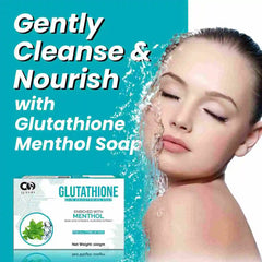 CO Luxury Glutathione Menthol Skin Brightening Soap | Kojic Acid & Aloevera Extract  Pack of 2