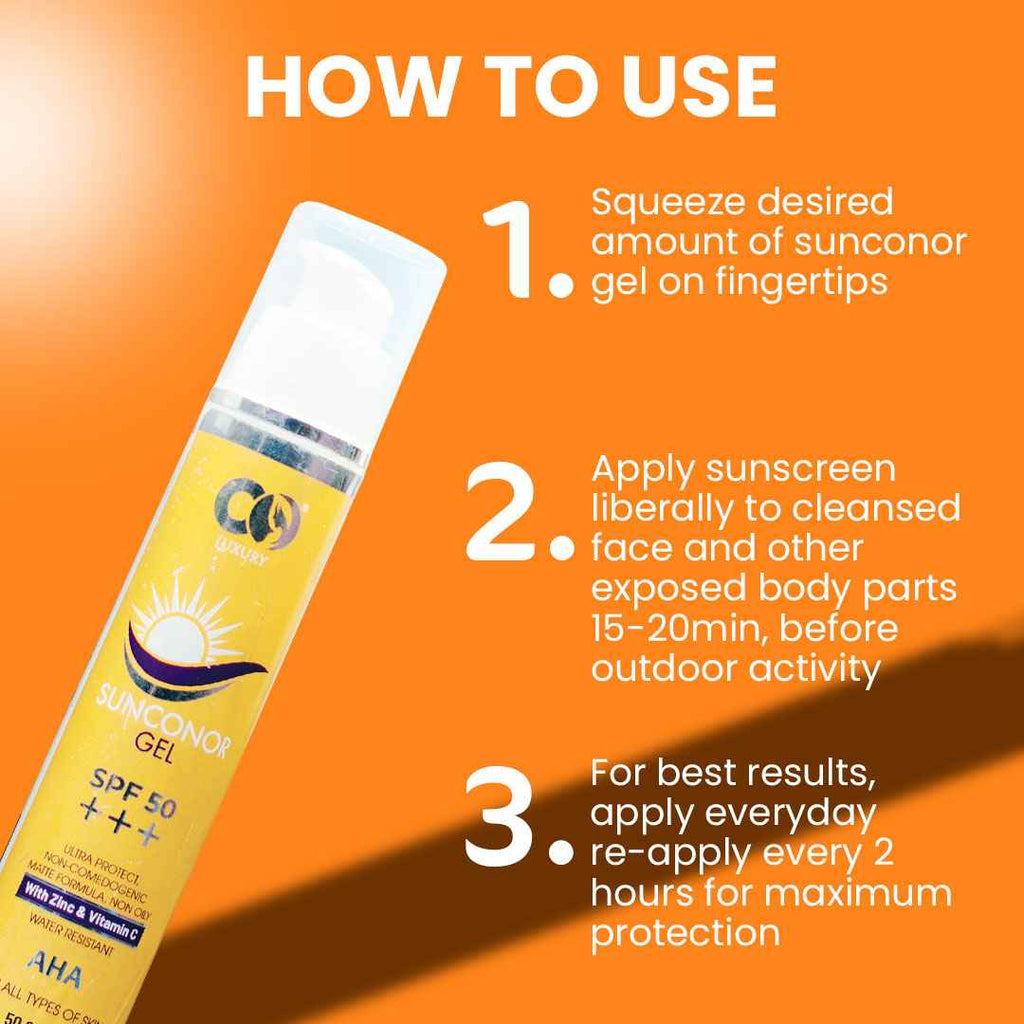 Co Luxury Sunconor Water Resistant Sunscreen SPF 50 PA with Vitamin C ...