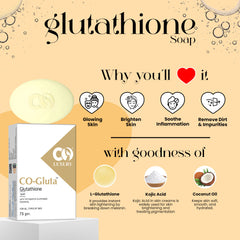 CO Luxury Glutathione Skin Brightening Combo Kit | Glutathione Facewash, Cream, Sunscreen & Soap |4 Items in the set