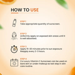 Co luxury Sunconor Water Resistant sunscreen SPF 50 PA With Vitamin C and Zinc