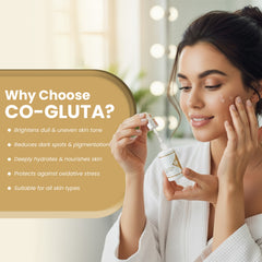 Co Luxury Co-Gluta 2% Glutathione Face Serum with Vitamin C & E – Skin Brightening & Anti-Pigmentation | 30ml