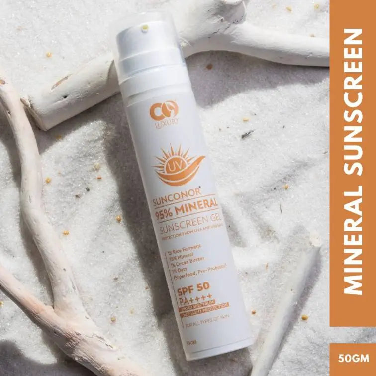 Co Luxury 95% Mineral Sunscreen SPF 50 PA++++| Anti Bacterial | Boost Skin Hydration