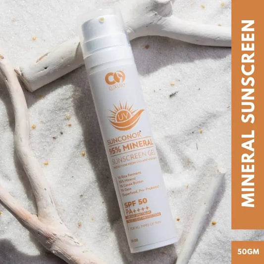 Co Luxury 95% Mineral Sunscreen SPF 50 PA++++| Anti Bacterial | Boost Skin Hydration