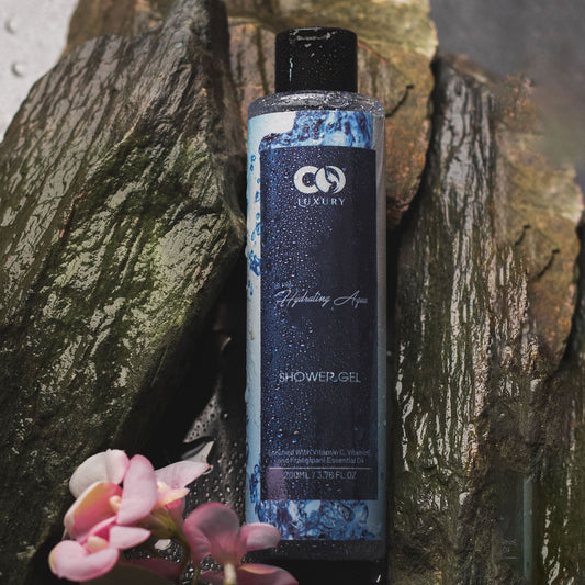 Co-Luxury Hydrating Aqua Shower Gel with Frangipani Essential Oil & Vitamin E Beads