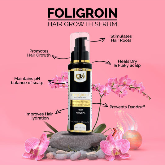 Co-Luxury Foligroin Hair Serum With Procapil For Healthier Strong And Frizz-Free Hair