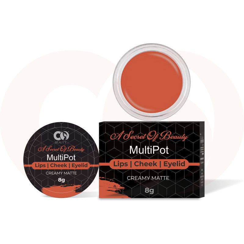 Co-Beauty 3-in-1 Multipot - Lip, Cheek & Eyelid Tint - "Secret of Beauty" (Burnt Orange)