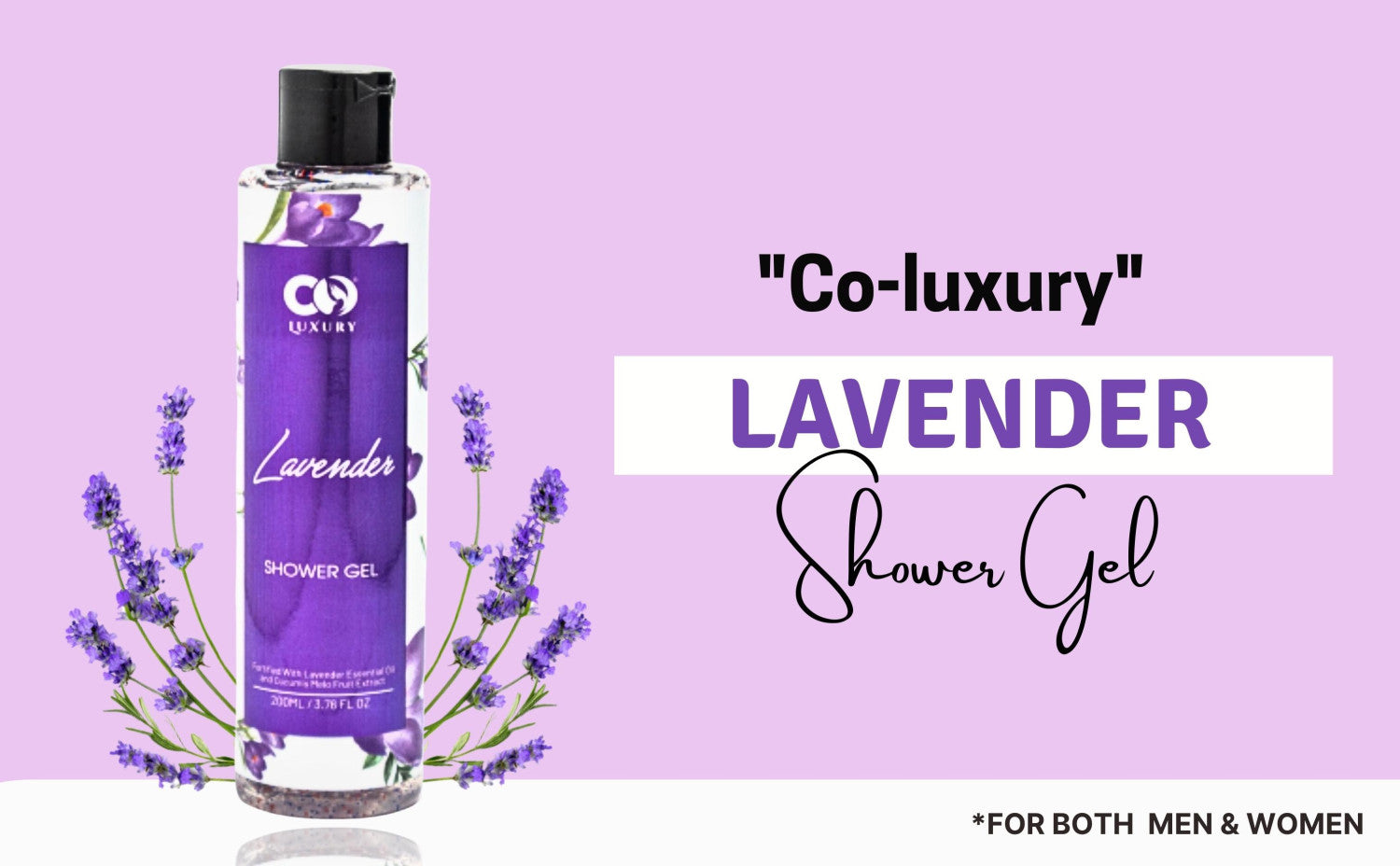 Co-Luxury Lavender Shower Gel with Cucumis Melo Extract & Vitamin E Beads