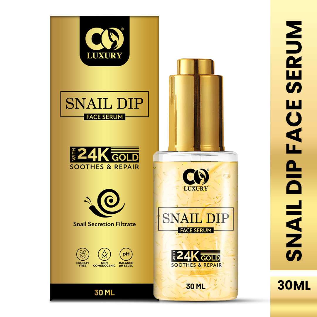 CO LUXURY Snail Mucin Face Serum | Contains 99% Snail Mucin Filtrate | Repairs Skin-Barrier | Anti Ageing Properties  (30 ml)