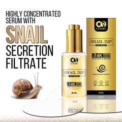 CO LUXURY Snail Mucin Face Serum | Contains 99% Snail Mucin Filtrate | Repairs Skin-Barrier | Anti Ageing Properties  (30 ml)