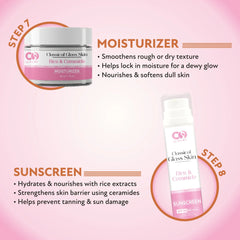 CO Luxury Rice & Ceramide Glass Skin 8-Step Skincare Kit – Brightening, Hydrating & Daily Glow Routine