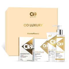 Co Luxury Glutathione Skin Brightening Combo Kit | Glutathione Facewash, Tablet, Cream & Soap |  (4 Items in the set)
