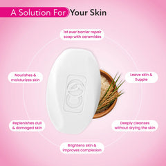 CO Luxury Rice & Ceramide Glass Skin Soap – Nourishing & Moisturizing Bar | Pack of 2 (75gx2)