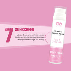 CO LUXURY Classical Glass Skin Rice & Ceramide 7-Step Kit | Complete Korean Skincare Routine for Women | Face Wash, Toner, Serum, Peel-Off Mask, Eye Cream, Moisturizer & Sunscreen